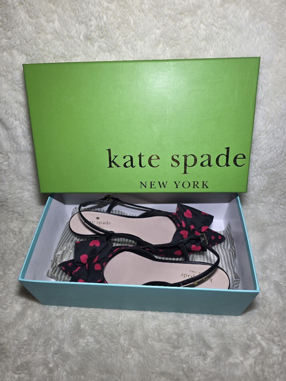 Kate Spade Daxton Heart Bow Pointed Toe Kitten Heel Slingback Pumps 7.5 M - Picture 6 of 13